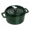 Nồi gang tròn Staub màu xanh rêu 24cm – 3.8L