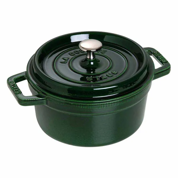 Nồi gang tròn Staub màu xanh rêu 24cm – 3.8L