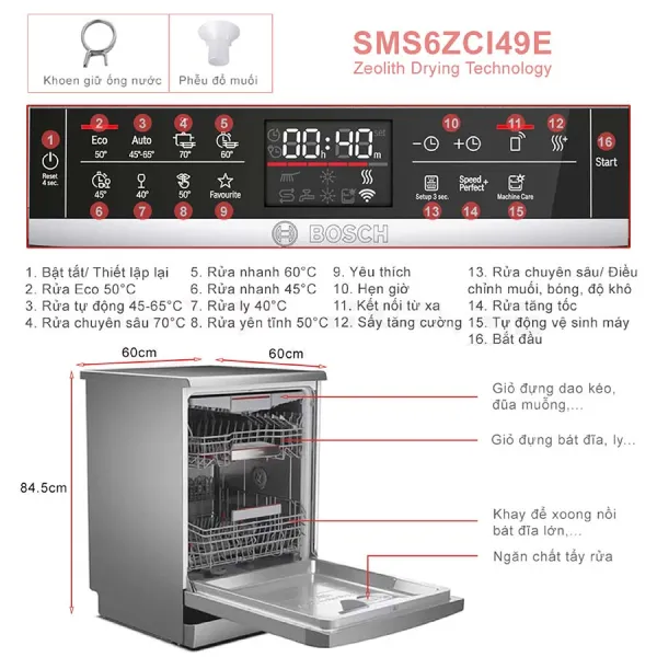 Máy rửa bát Bosch SMS6ZCI49E