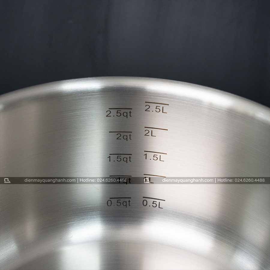 Ảnh thực tế Bộ nồi inox cao cấp Ciwete 6 món màu đồng SS1503-10PC