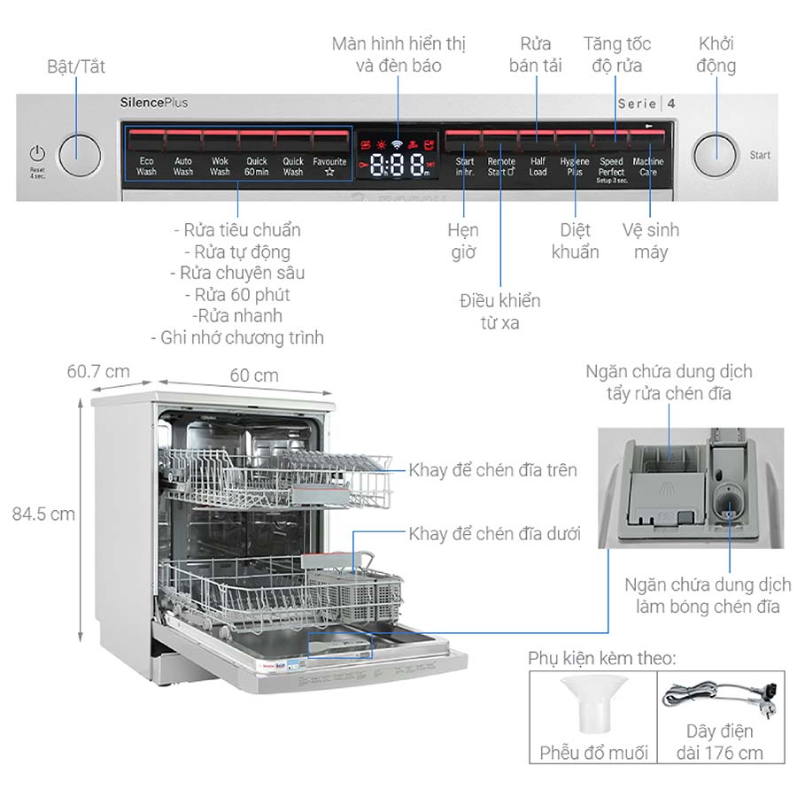 Máy rửa bát Bosch SMS4IVI01P