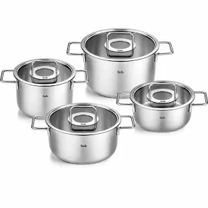 Bộ nồi FISSLER Pure Collection 4 món vung kính