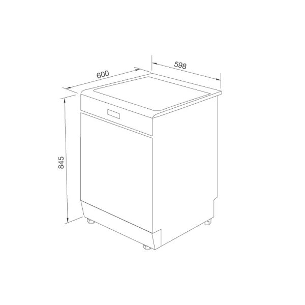Máy rửa bát chén Malloca WQP12-5201E