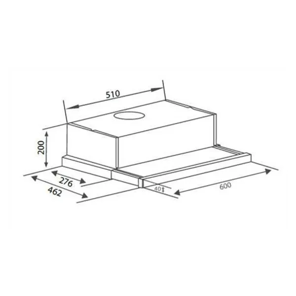 Máy hút mùi âm tủ Canzy CZ 600GM