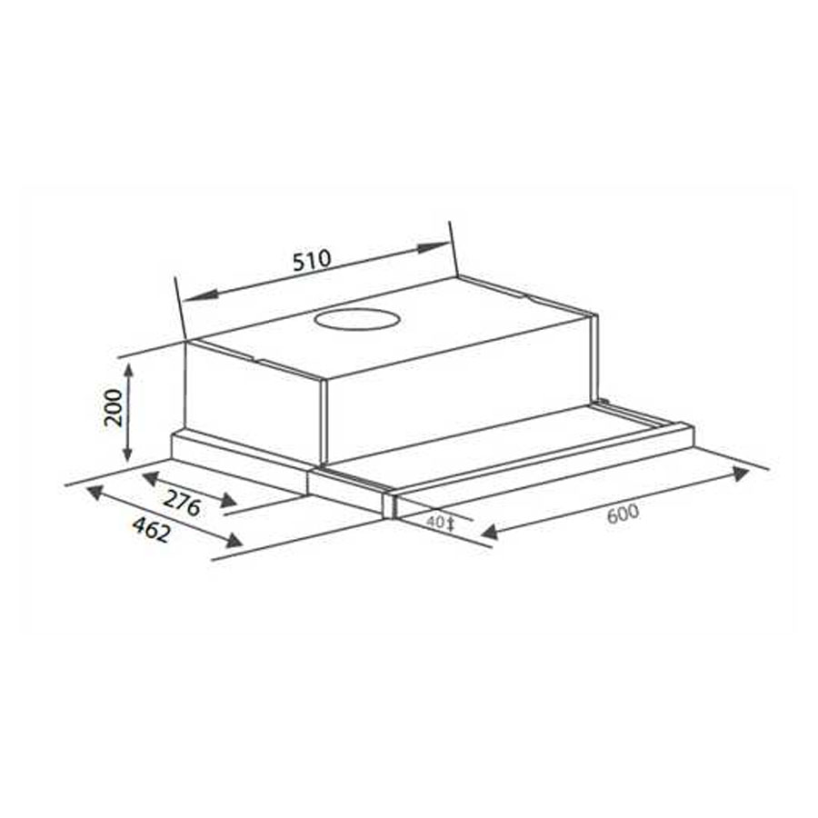 Máy hút mùi âm tủ Canzy CZ 600GM