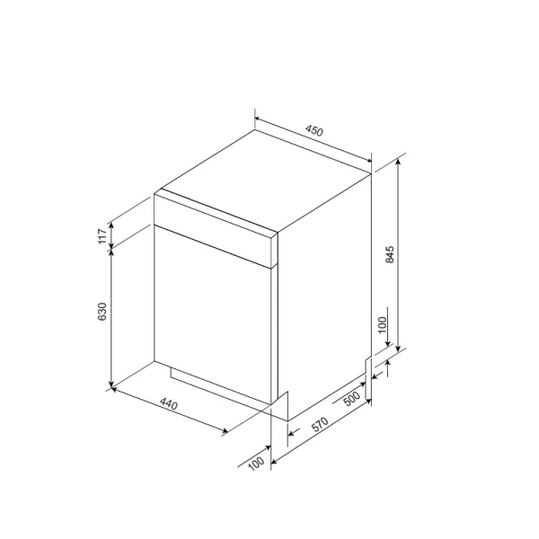 Máy rửa bát độc lập Malloca MDW10-BS08FS
