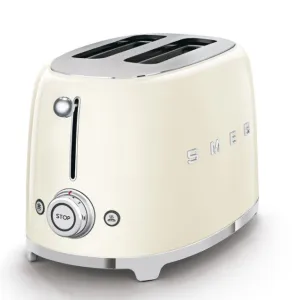 Máy nướng bánh mỳ smeg màu kem TSF01CREU