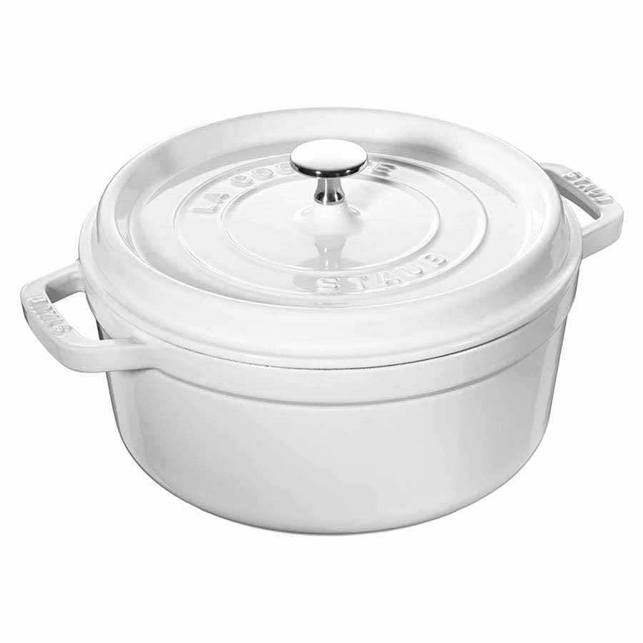 Nồi gang tròn Staub màu nấm trắng 20cm – 2.2L 11020107