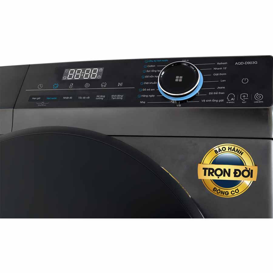 Máy giặt Aqua Inverter 9 kg AQD-D903G.BK