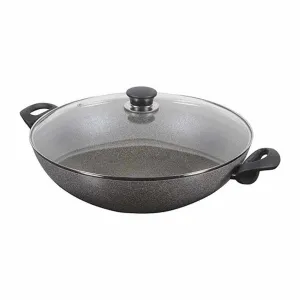 Chảo nhôm chống dính sâu lòng có nắp kính Ballarini Ferrara 36cm