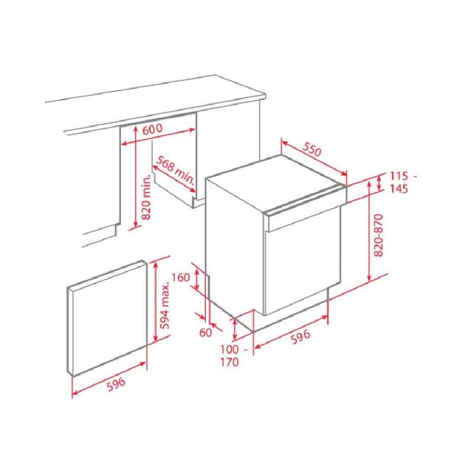 Máy rửa bát Teka DW9 55S