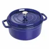 Nồi gang tròn Staub màu xanh đen 24cm – 3.8L