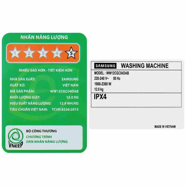 Máy giặt Samsung Inverter 12 kg WW12CGC04DABSV