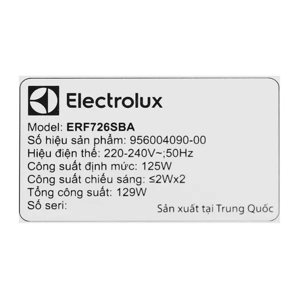 Máy hút mùi Electrolux ERF726SBA