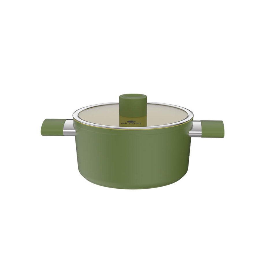 Nồi phủ sứ an toàn Elmich Olive EL-5523OV18 size 18cm - toàn cảnh sản phẩm