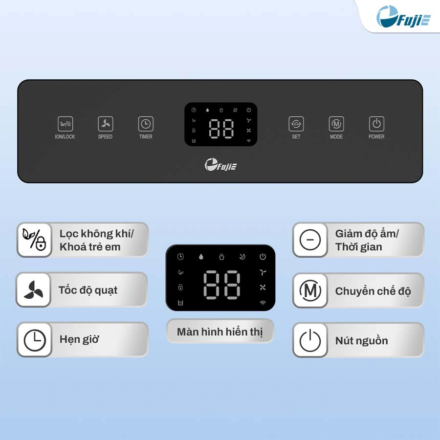 Máy hút ẩm Fujie HM-916ED 16 lít/ngày