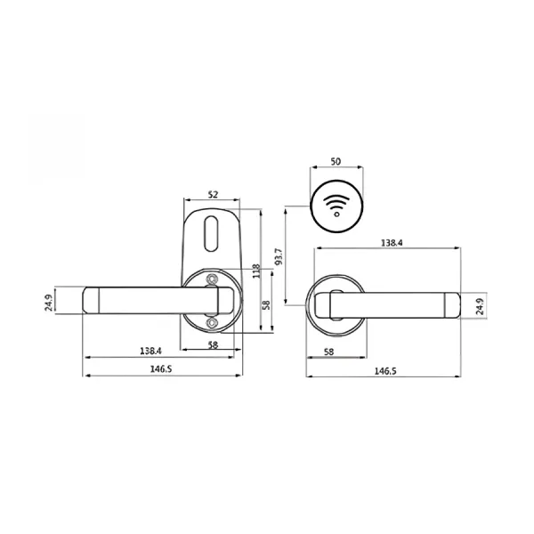 Khóa điện tử Hyundai khách sạn HY-HL03
