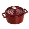 Nồi gang tròn Staub màu đỏ lựu 20cm – 2.2L