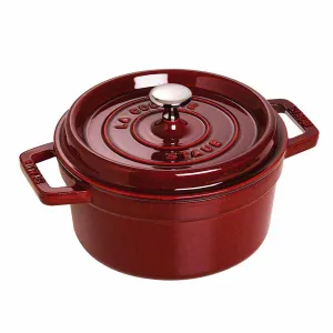 Nồi gang tròn Staub màu đỏ lựu 20cm – 2.2L