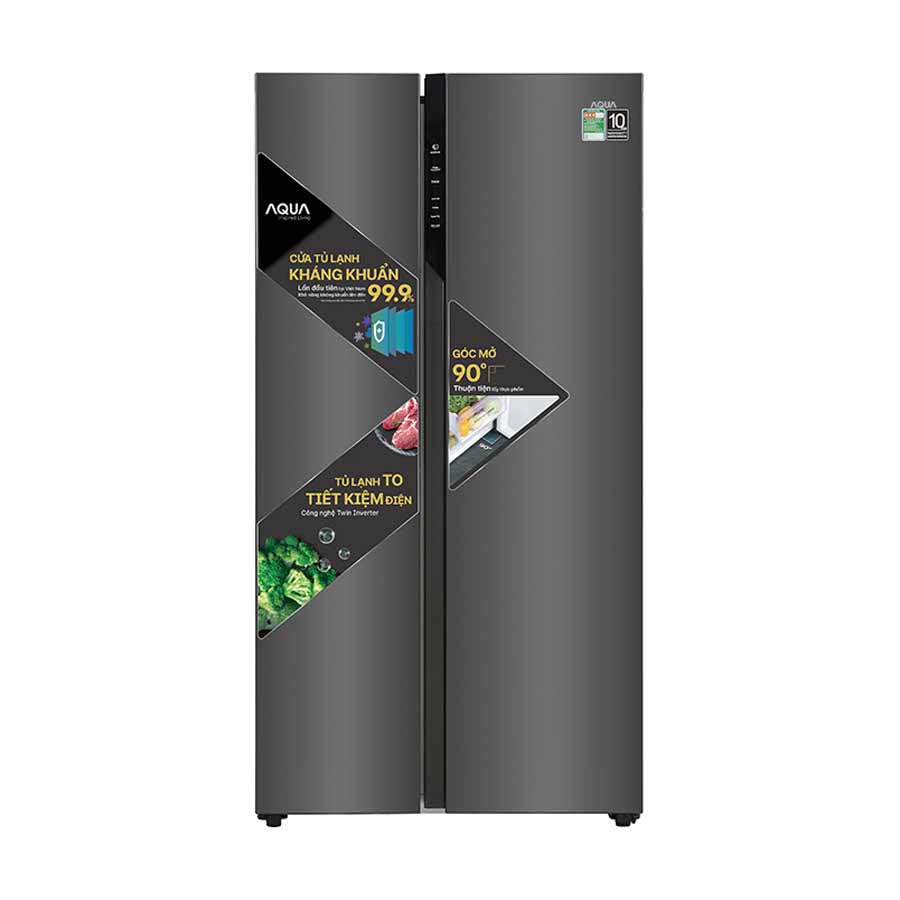 Tủ lạnh Aqua Inverter 541 lít Side By Side AQR-S541XA(BL)