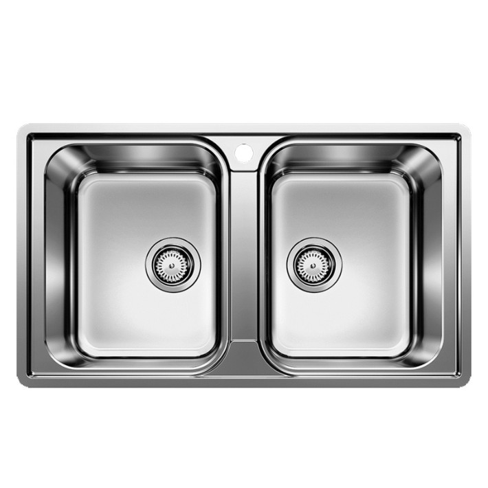 Chậu rửa bát inox 2 hố Blanco Lemis 8-IF 237372