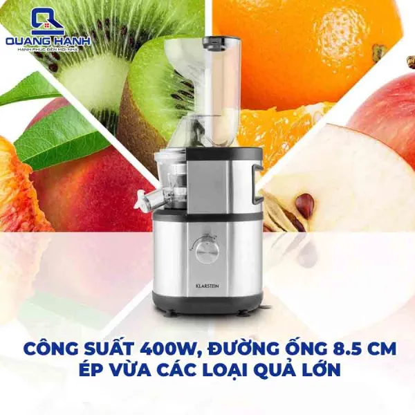 Máy ép chậm KLARSTEIN 400W 60V/p-Bạc