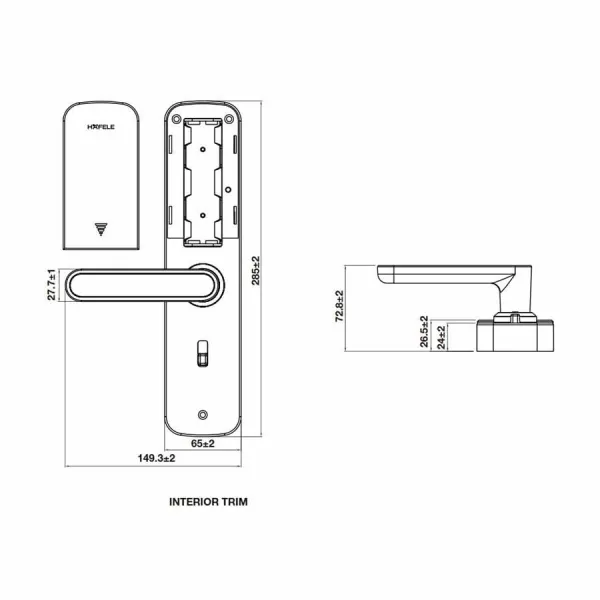 Khóa điện tử Hafele DL6100 912.20.582