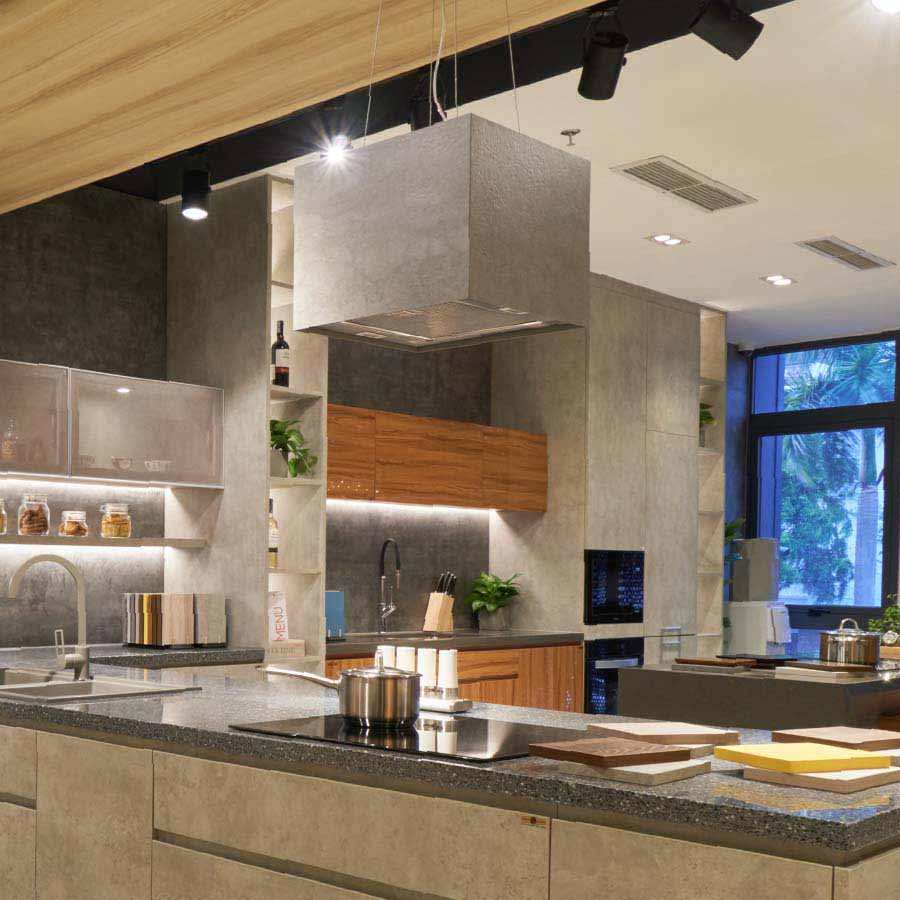 Máy hút mùi đảo Malloca CONCRETE K-400
