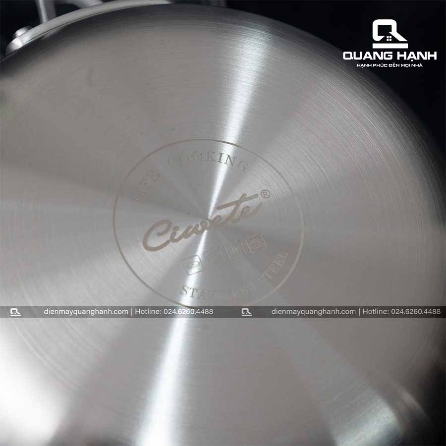 Ảnh thực tế Chảo Inox chống dính cao cấp Ciwete 20cm SS0203-A