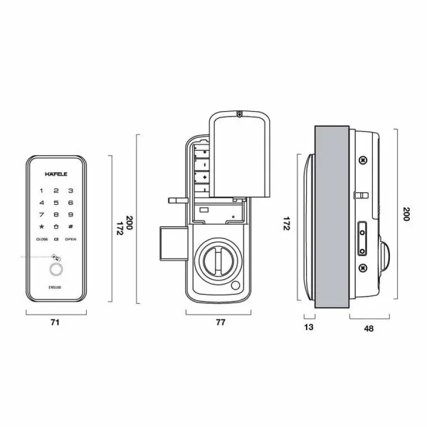 Khóa điện tử Hafele ER5100 912.20.200