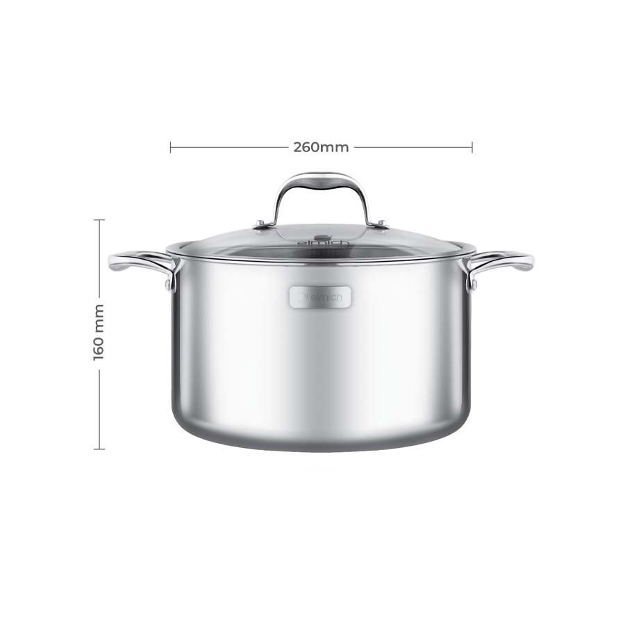 Nồi inox 3 lớp cao cấp đáy liền Trimax XS EL3749 size 26cm