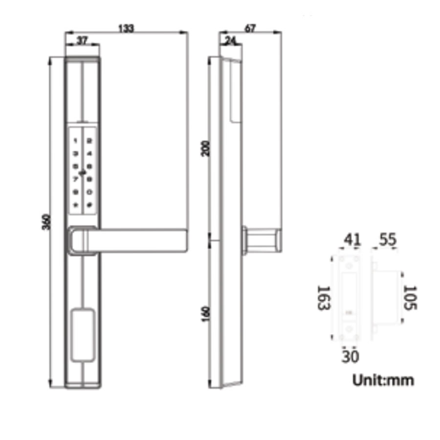 Khóa điện tử Hubert HB CNI5 EU