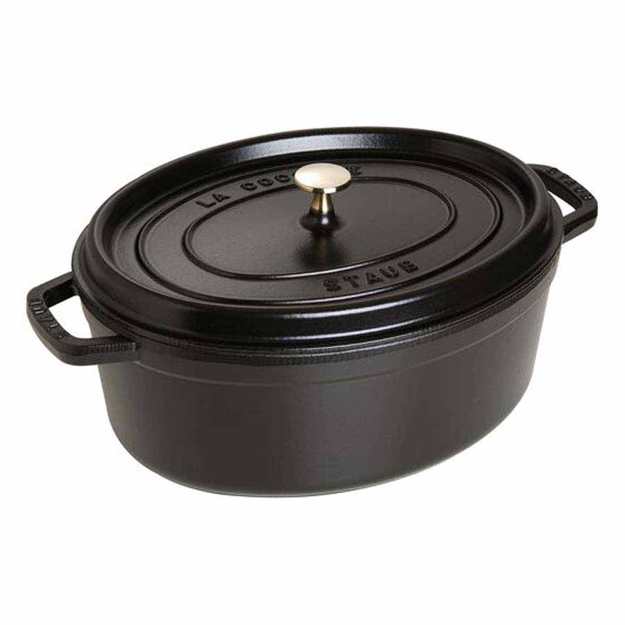 Nồi gang oval Staub màu đen 37cm – 8L - toàn cảnh sản phẩm