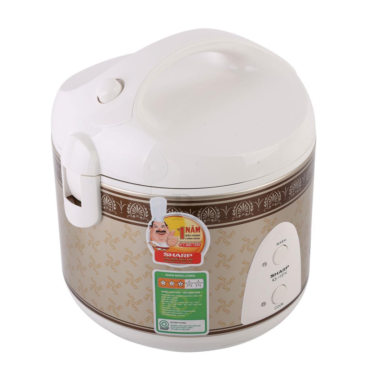 Nồi cơm điện Sharp KS-11ETV dung tích 1 lít