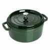 Nồi gang tròn Staub màu xanh rêu 14cm – 0.8L