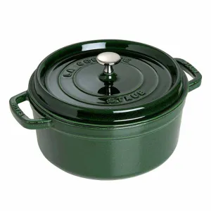 Nồi gang tròn Staub màu xanh rêu 14cm – 0.8L
