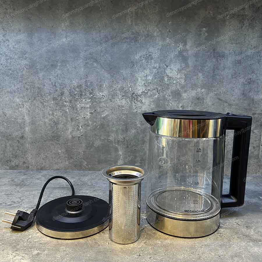 Ảnh thực tế Ấm siêu tốc thuỷ tinh Megahouse MG166
