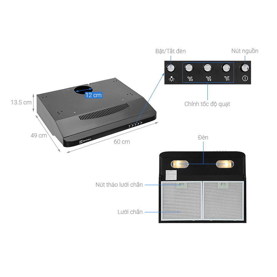 Máy hút mùi Electrolux EFT6032K