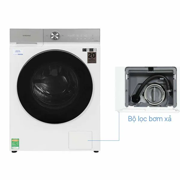Máy giặt sấy Samsung Bespoke AI Inverter giặt 12 kg – sấy 8 kg WD12BB944DGHSV