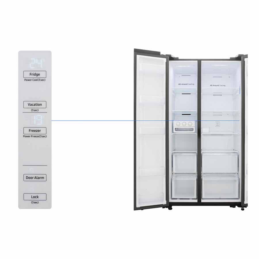 Tủ lạnh Samsung Inverter 655 lít Side by Side RS62R5001B4/SV