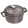Nồi gang tròn Staub màu xám 22cm – 2.6L