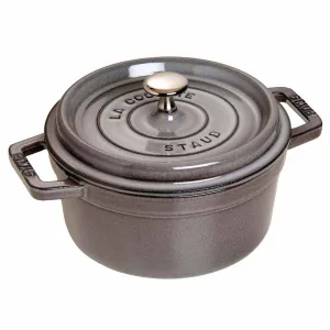 Nồi gang tròn Staub màu xám 22cm – 2.6L