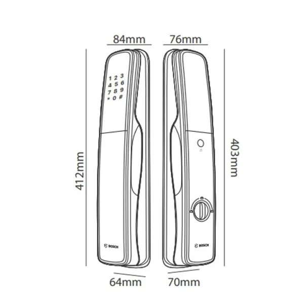Khóa cửa điện tử Bosch EL 800AKB có APP