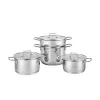 Bộ nồi Inox Smartcook SM 2303M size 16,20,24 xửng hấp 3 tầng 20,22,24cm