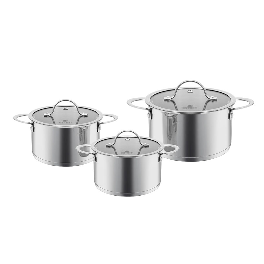 Bộ nồi Inox 304 Impact bonding Elmich EL2480 size 16,20,24cm - toàn cảnh sản phẩm