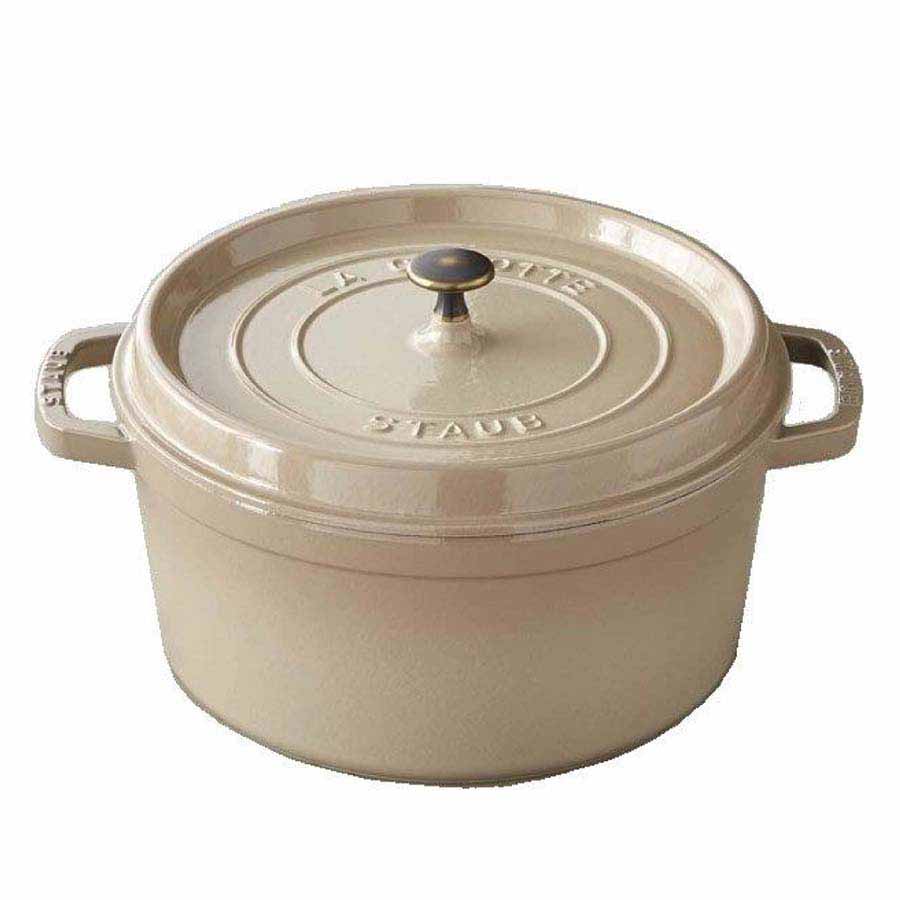 Nồi gang tròn Staub màu kem 26cm – 5.2L - toàn cảnh sản phẩm