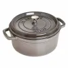 Nồi gang tròn Staub màu xám 24cm – 3.8L