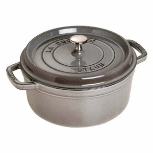 Nồi gang tròn Staub màu xám 24cm – 3.8L