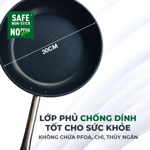 Chảo Inox chống dính Fivestar 3 đáy CKD30-3DT