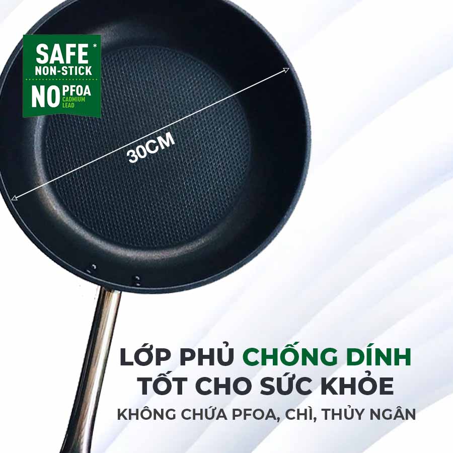 Chảo Inox chống dính Fivestar 3 đáy CKD30-3DT